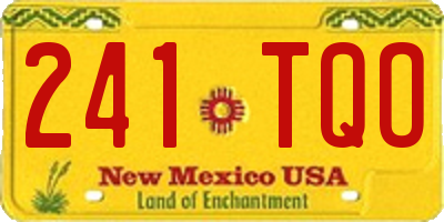 NM license plate 241TQO