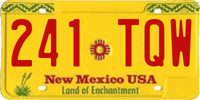 NM license plate 241TQW