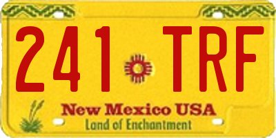 NM license plate 241TRF