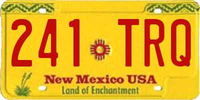 NM license plate 241TRQ