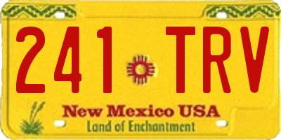 NM license plate 241TRV