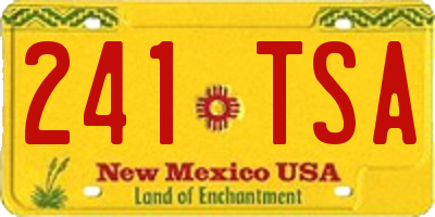 NM license plate 241TSA