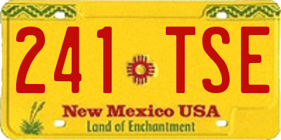 NM license plate 241TSE