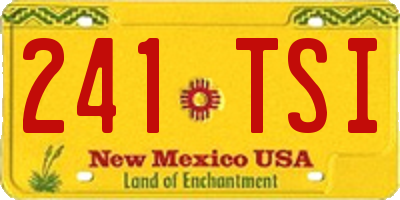 NM license plate 241TSI