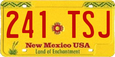 NM license plate 241TSJ