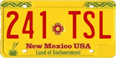 NM license plate 241TSL