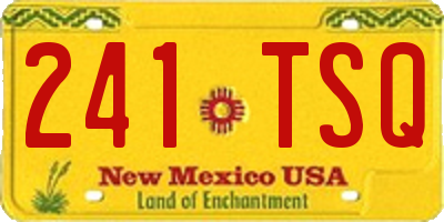 NM license plate 241TSQ