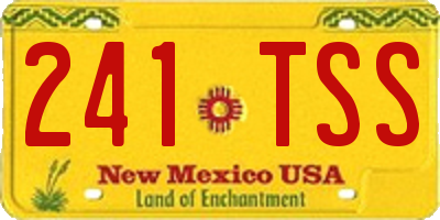 NM license plate 241TSS
