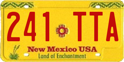 NM license plate 241TTA