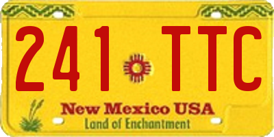 NM license plate 241TTC