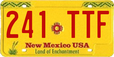 NM license plate 241TTF