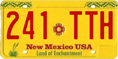 NM license plate 241TTH