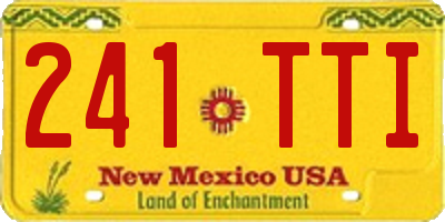 NM license plate 241TTI