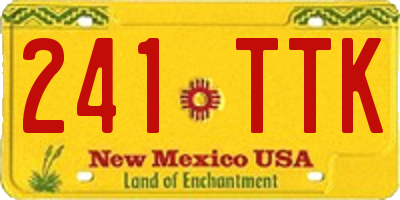 NM license plate 241TTK