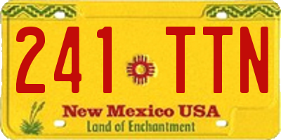 NM license plate 241TTN
