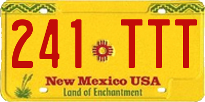 NM license plate 241TTT