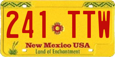 NM license plate 241TTW