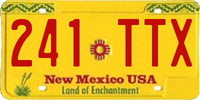 NM license plate 241TTX