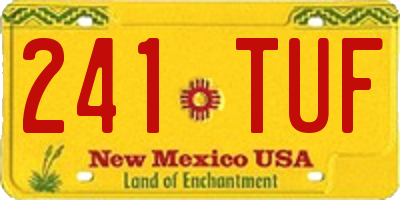 NM license plate 241TUF