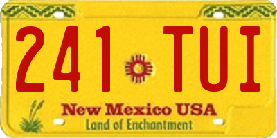 NM license plate 241TUI