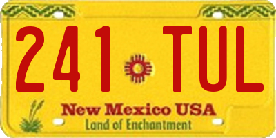 NM license plate 241TUL