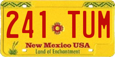 NM license plate 241TUM