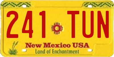 NM license plate 241TUN