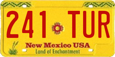 NM license plate 241TUR