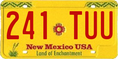 NM license plate 241TUU