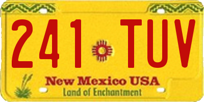 NM license plate 241TUV
