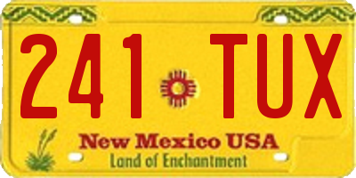 NM license plate 241TUX