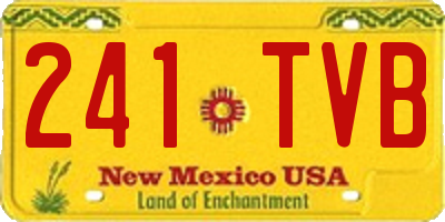 NM license plate 241TVB
