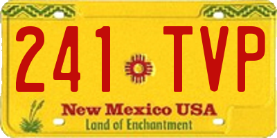 NM license plate 241TVP