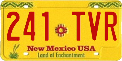 NM license plate 241TVR