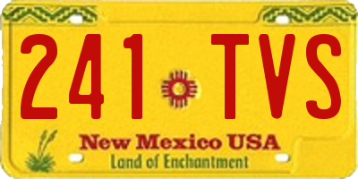 NM license plate 241TVS
