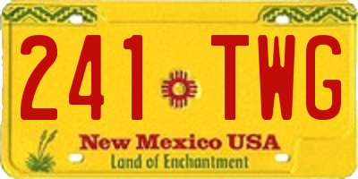 NM license plate 241TWG
