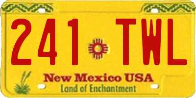 NM license plate 241TWL