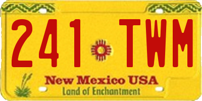 NM license plate 241TWM