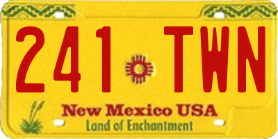 NM license plate 241TWN