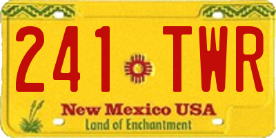 NM license plate 241TWR