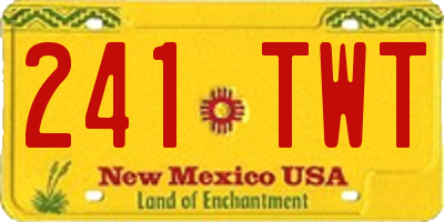 NM license plate 241TWT