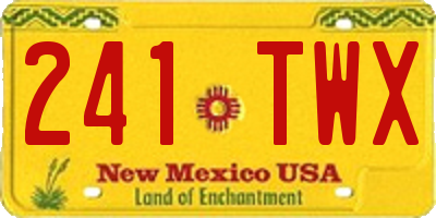 NM license plate 241TWX