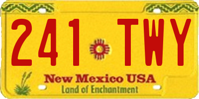 NM license plate 241TWY