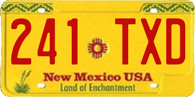 NM license plate 241TXD