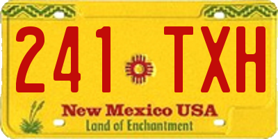 NM license plate 241TXH
