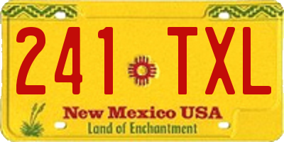NM license plate 241TXL