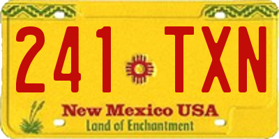 NM license plate 241TXN