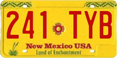 NM license plate 241TYB