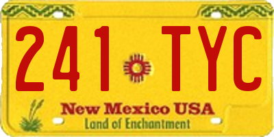 NM license plate 241TYC