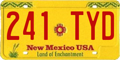 NM license plate 241TYD